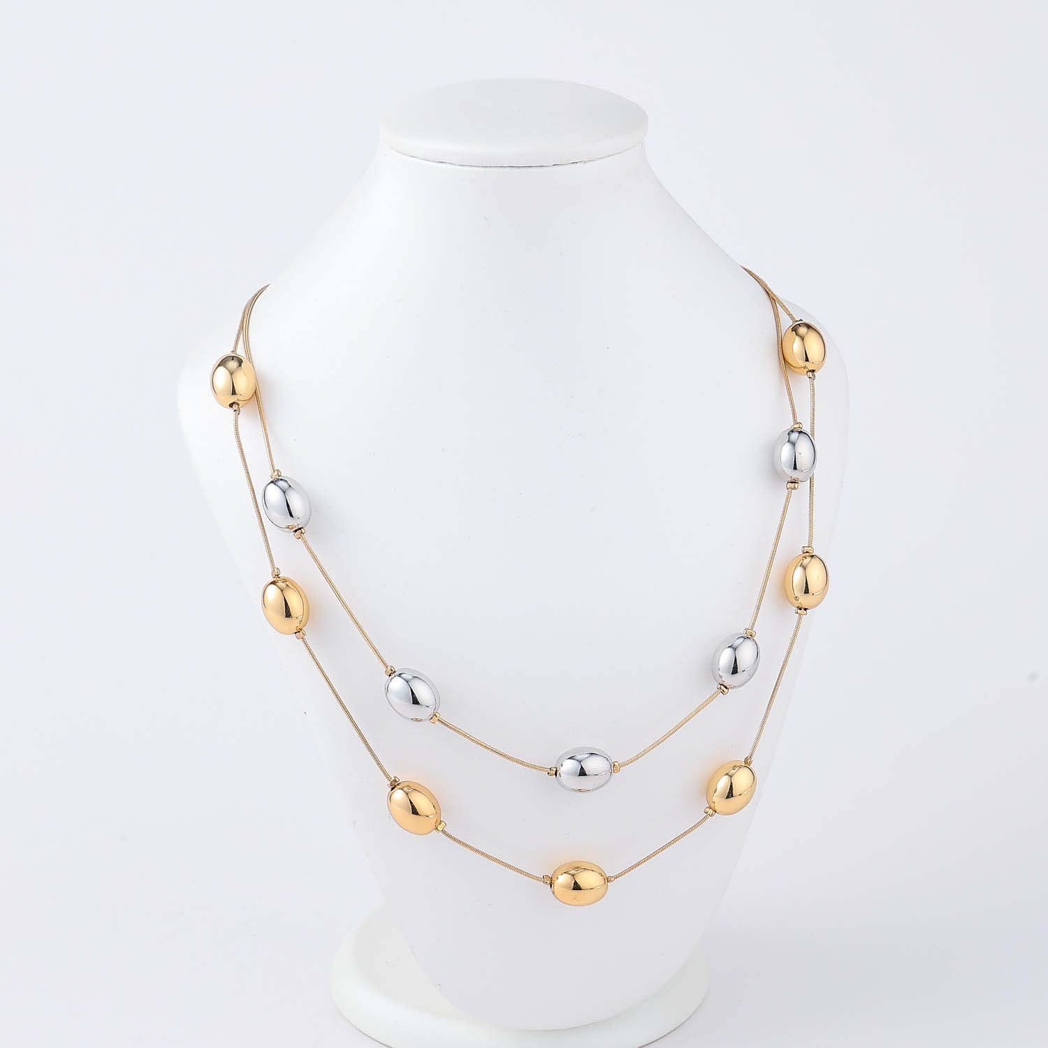 16" 2 CAD DEL / OVOIDES DORADO Y PLATA / DORADO