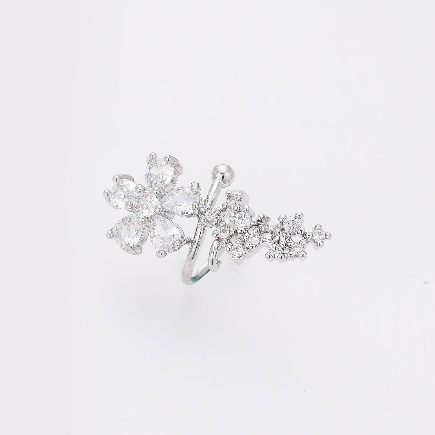 1 PZ / GRAPA LADO IZQUIERDO 3 FLORES CRISTAL DORADO