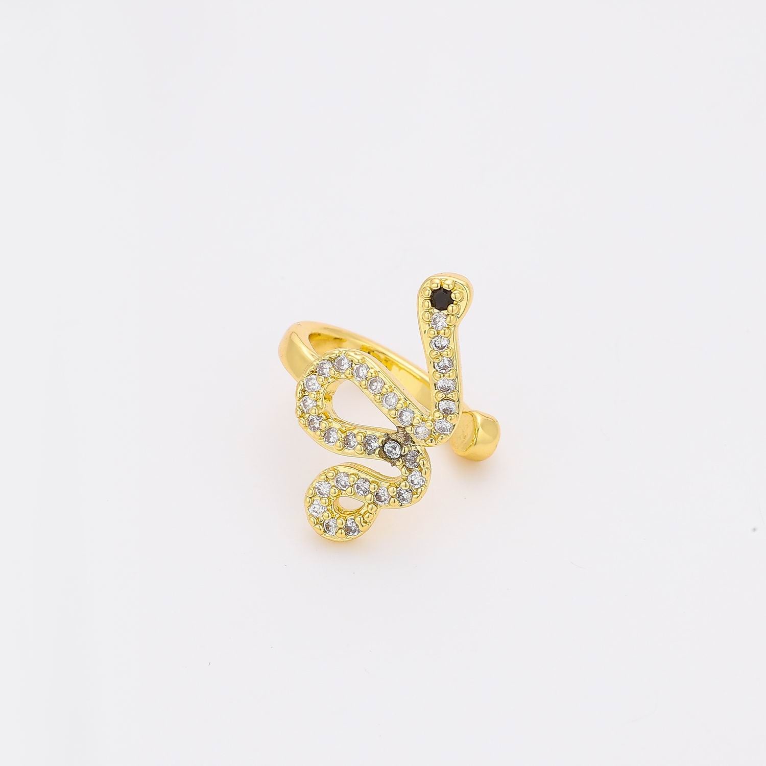 1 PZ / GRAPA SERPIENTE CRISTAL DORADO