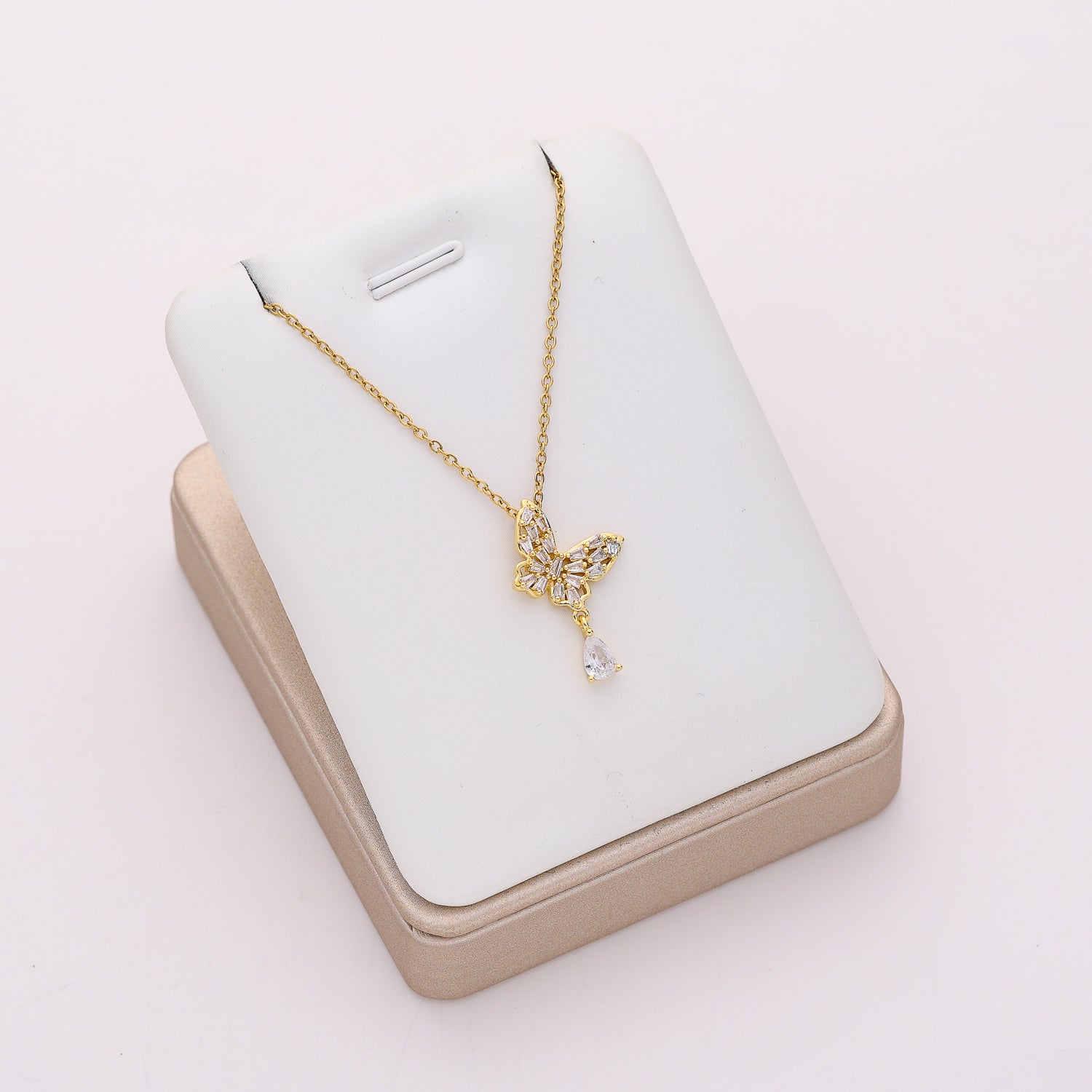 16" cad delgada dije mariposa baggettes dorado