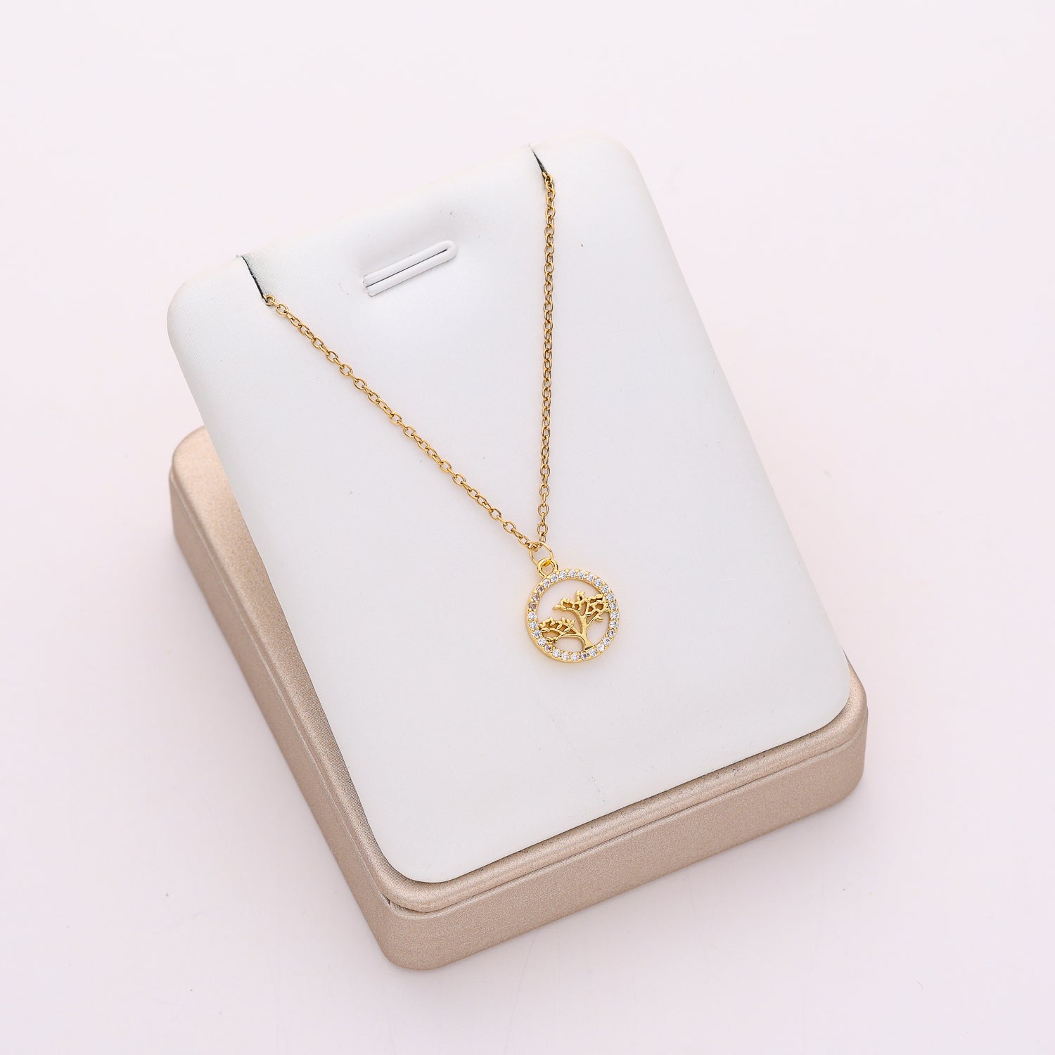 16" cad delgada dije aro cristal arbol cristal