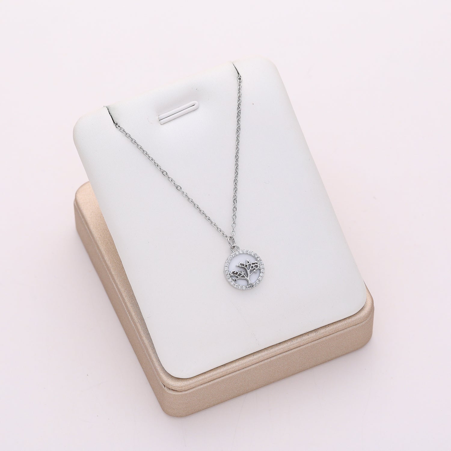 16" cad delgada dije aro cristal arbol cristal