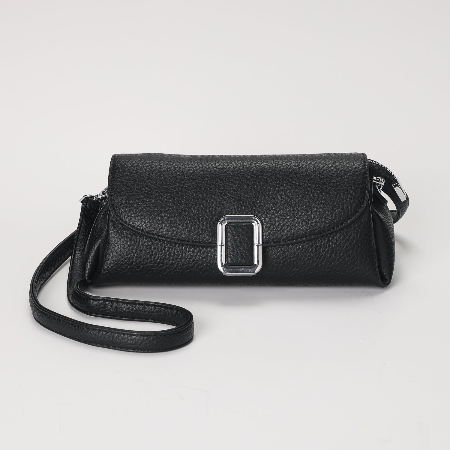 BANDOLERA RECTANGULAR SUAVE TRAPECIO / PIU GRUESO/HEBILLA RECTANGULAR/ NEGRO