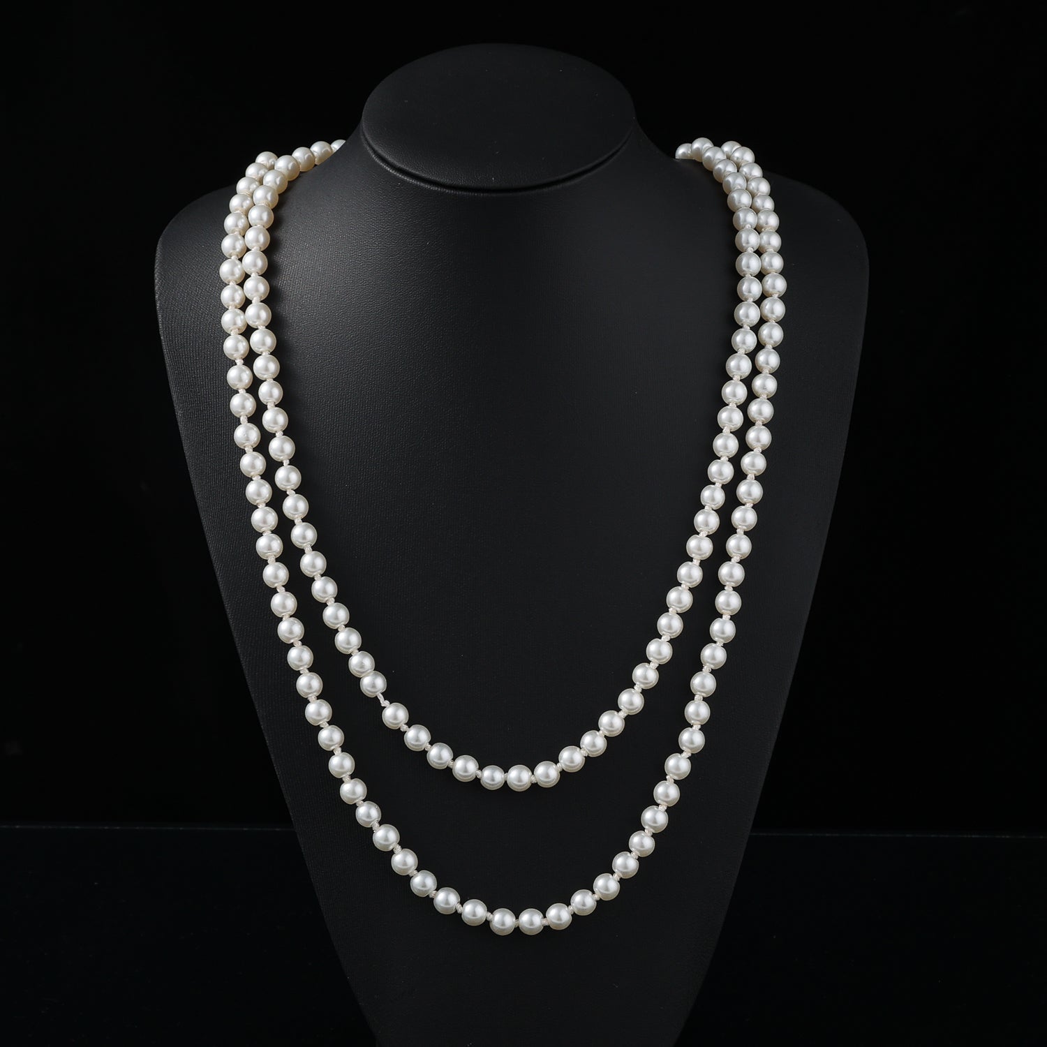 36" collar perlas medianas muy largo