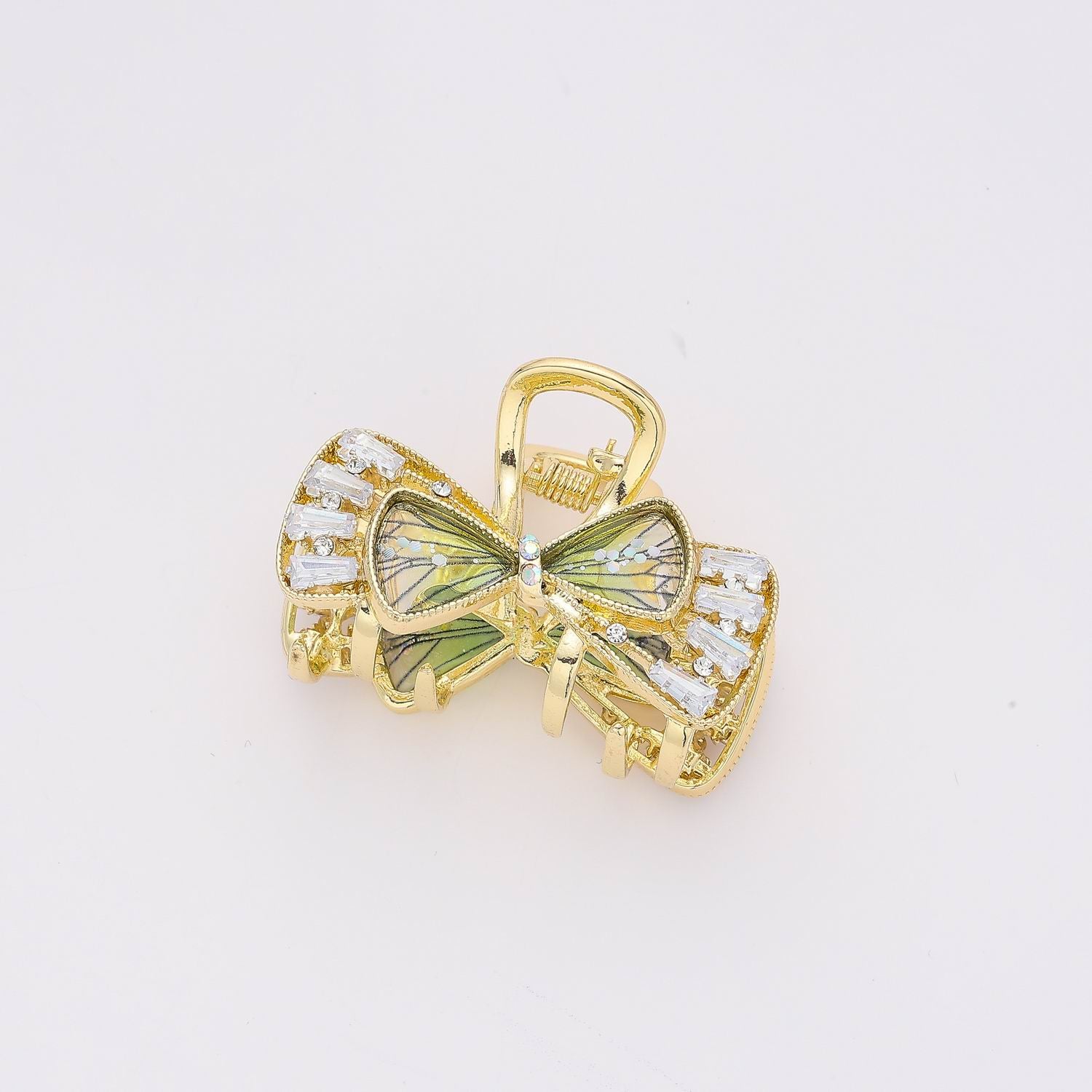 PINZA CHICA METALICA / MOÑO DOBLE / BAGGETTES / DORADO