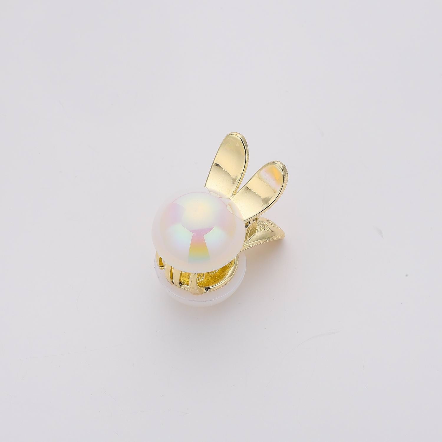 PINZA MINI METAL/ CONEJO OJO DE GATO/ DORADO