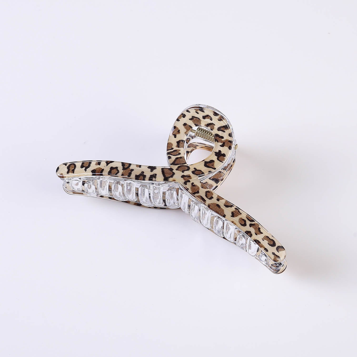 PINZA ACRILICO MEDIANA DELGADA ANIMAL PRINT
