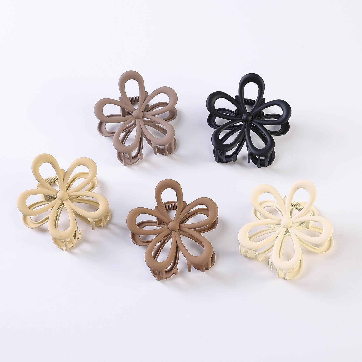 PINZA REDONDA PERFIL FLOR ESMALTADA MEDIANA / COLORES INVIERNO