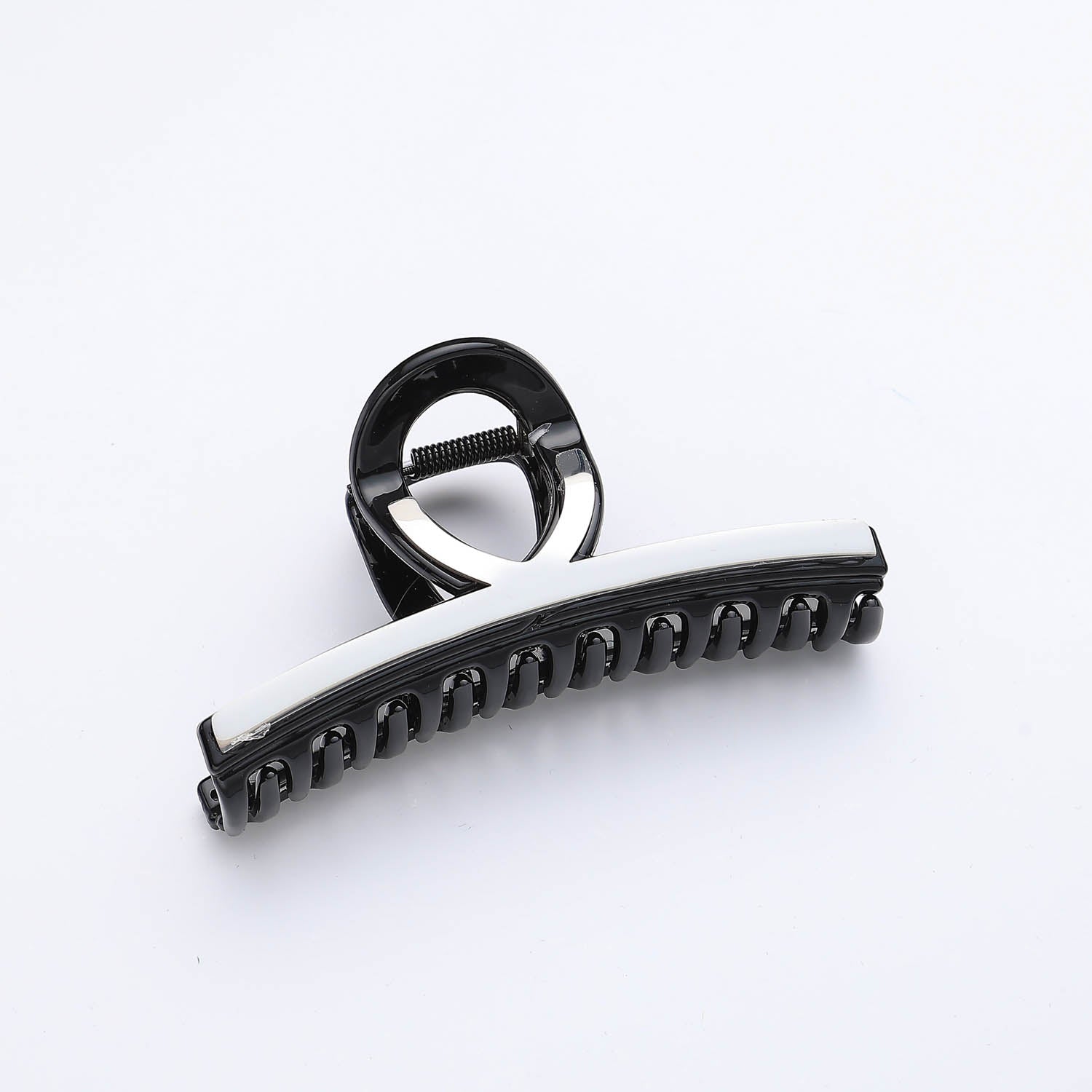 PINZA GRANDE LARGA / ACRILICO NEGRO / ESMALTE METALICO
