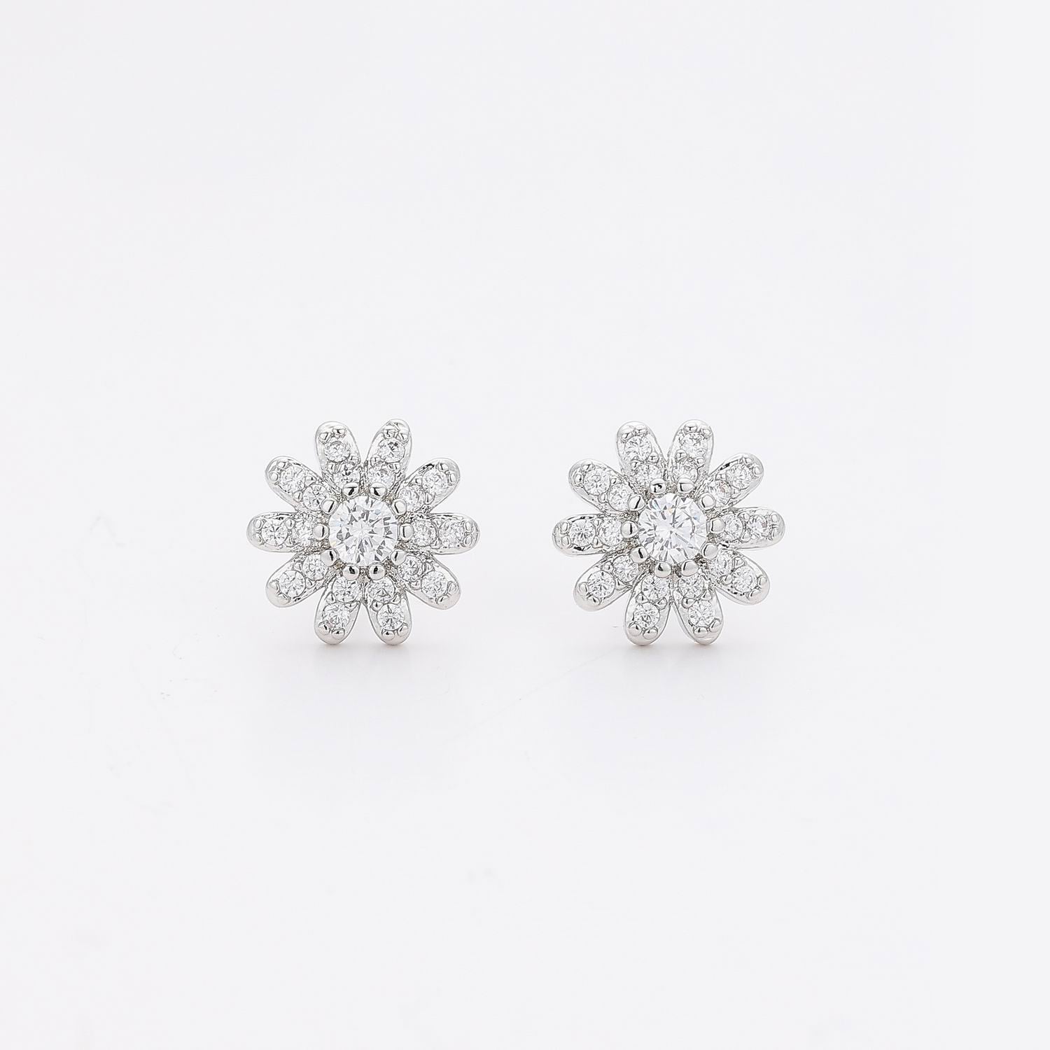 BROQUEL FLOR CRISTAL TUPIDO PLATA