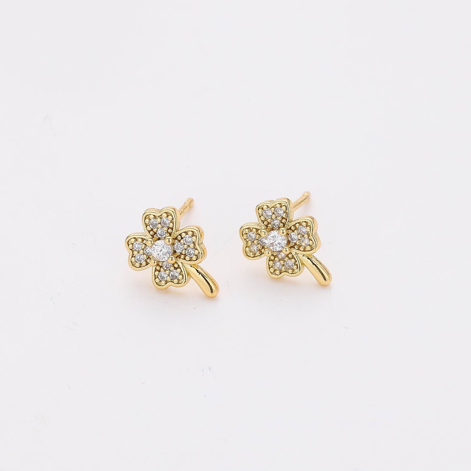 BROQUEL TREBOL CRISTAL DORADO