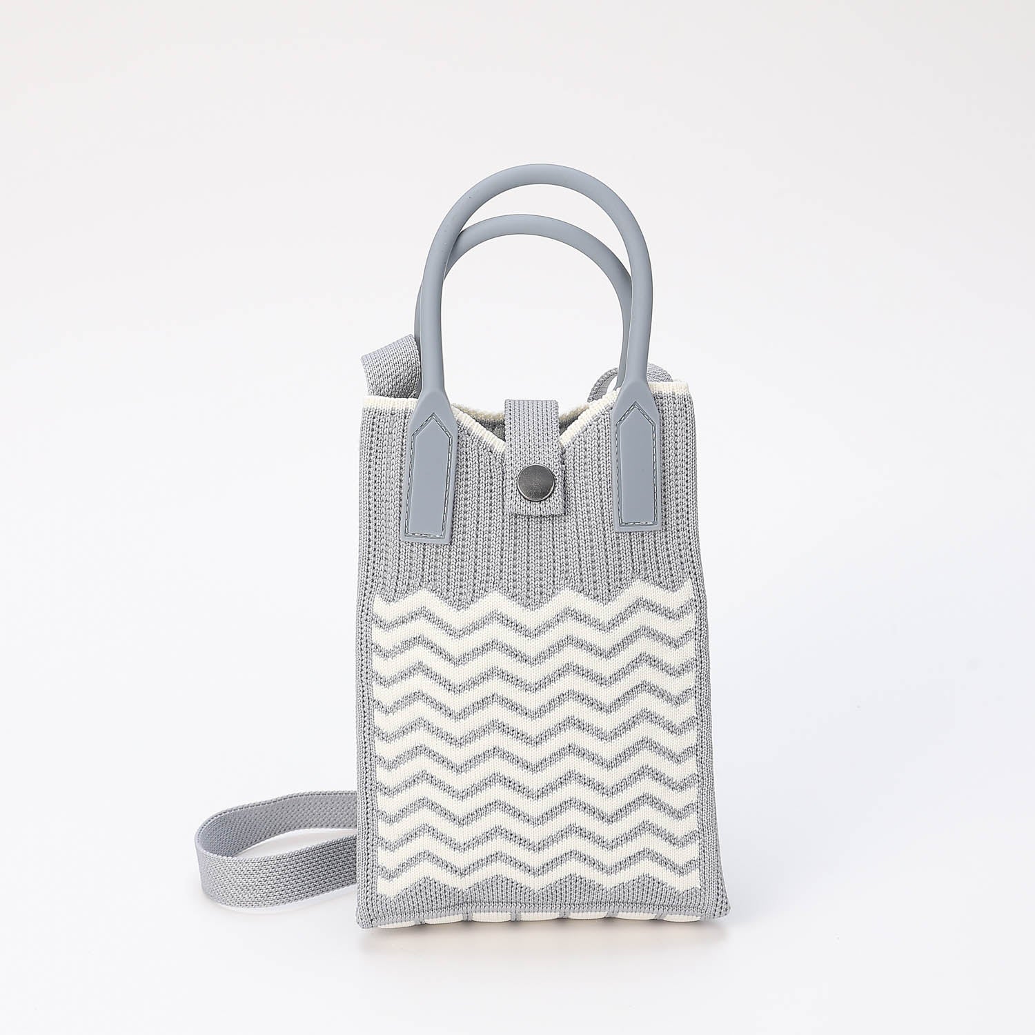 BANDOLERA MINI / RECTANGULAR TEJIDA DISEÑO GRECA MONOGRAMA
