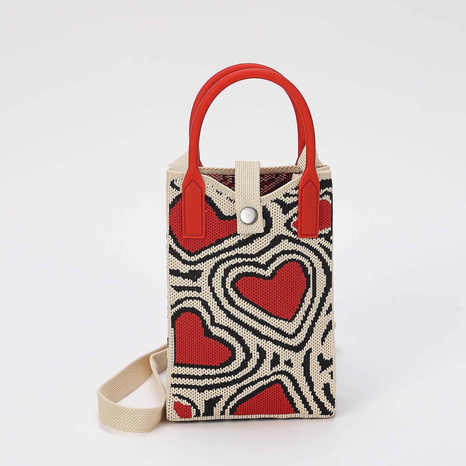BANDOLERA MINI / RECTANGULAR TEJIDA DISEÑO GRECA MONOGRAMA
