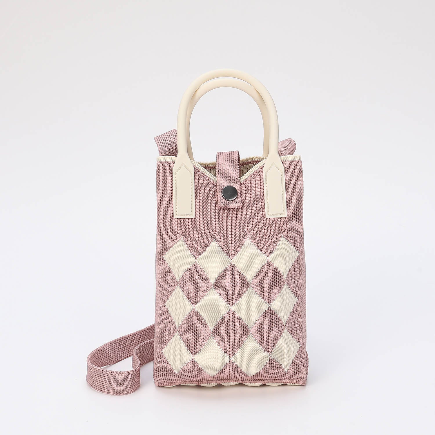 BANDOLERA MINI / RECTANGULAR TEJIDA DISEÑO GRECA MONOGRAMA