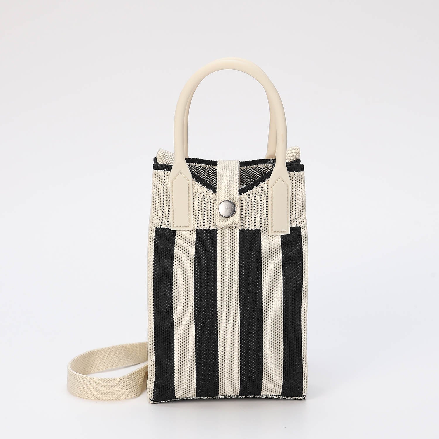 BANDOLERA MINI / RECTANGULAR TEJIDA DISEÑO GRECA MONOGRAMA