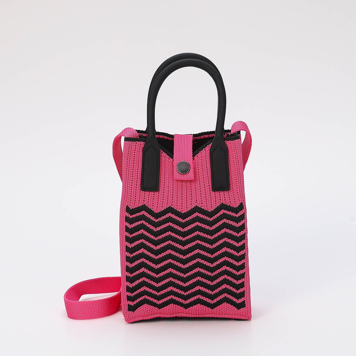 BANDOLERA MINI / RECTANGULAR TEJIDA DISEÑO GRECA MONOGRAMA