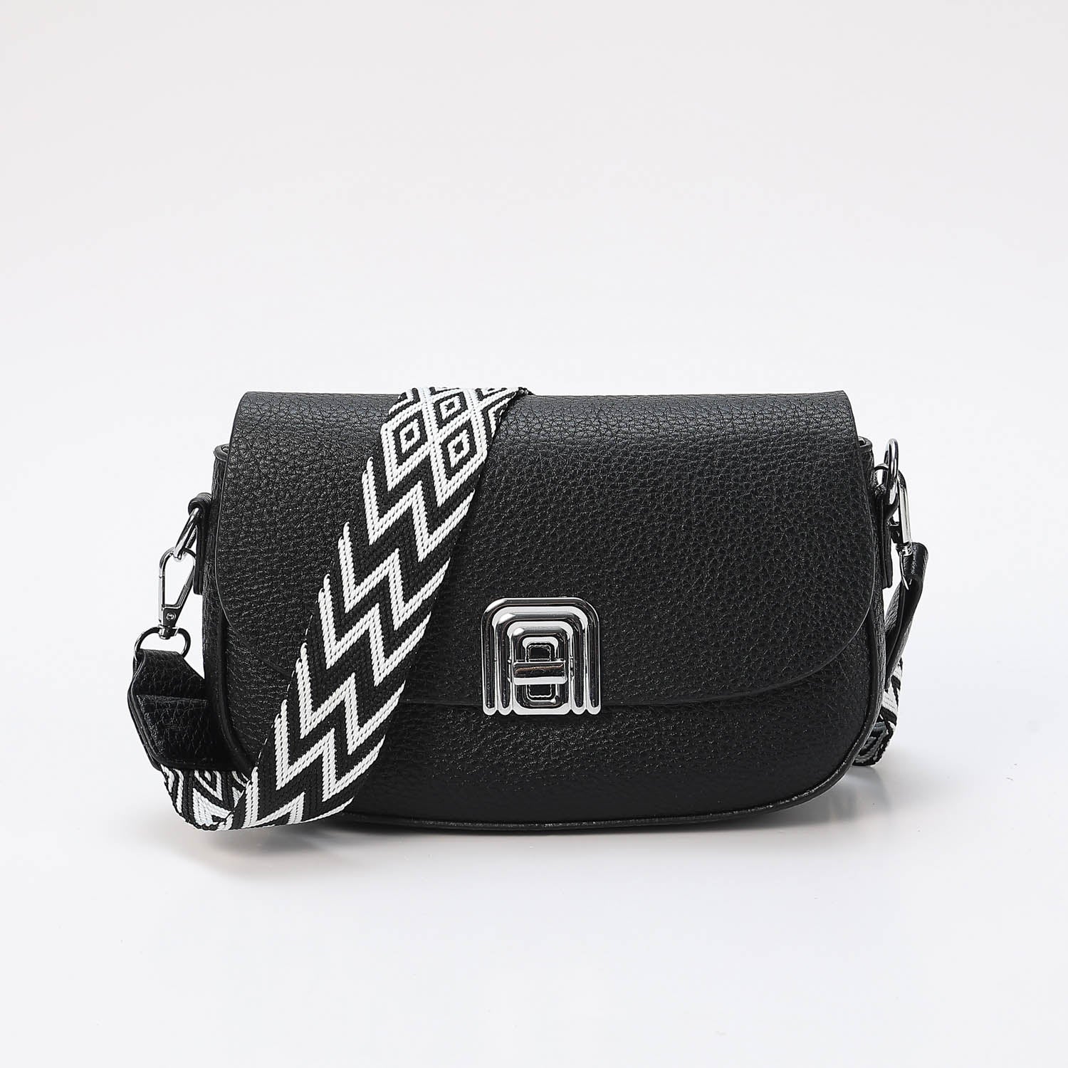 BANDOLERA RIGIDA OVALADA SENCILLA FLAP / CORREA TEXTIL