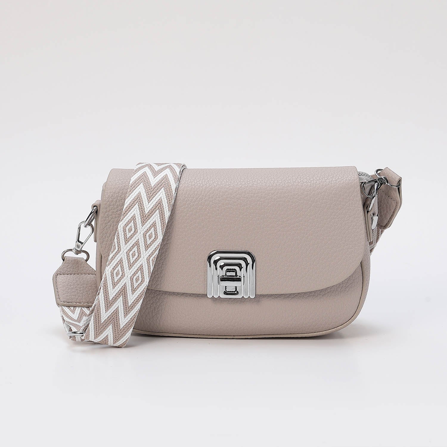 BANDOLERA RIGIDA OVALADA SENCILLA FLAP / CORREA TEXTIL