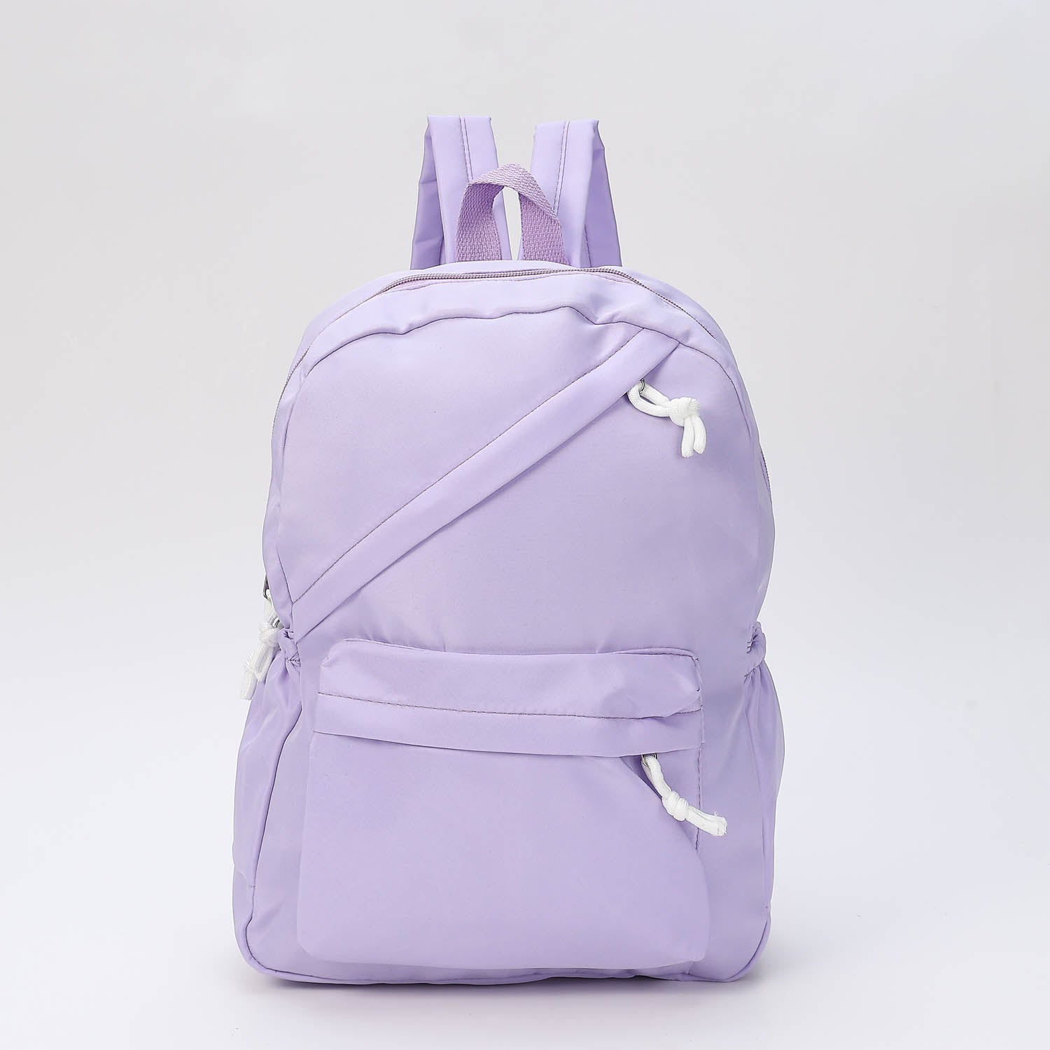 BACK PACK /GRANDE LONA SENCILLA CIERRE DIAGONAL NEGRA / RI¤ONERA