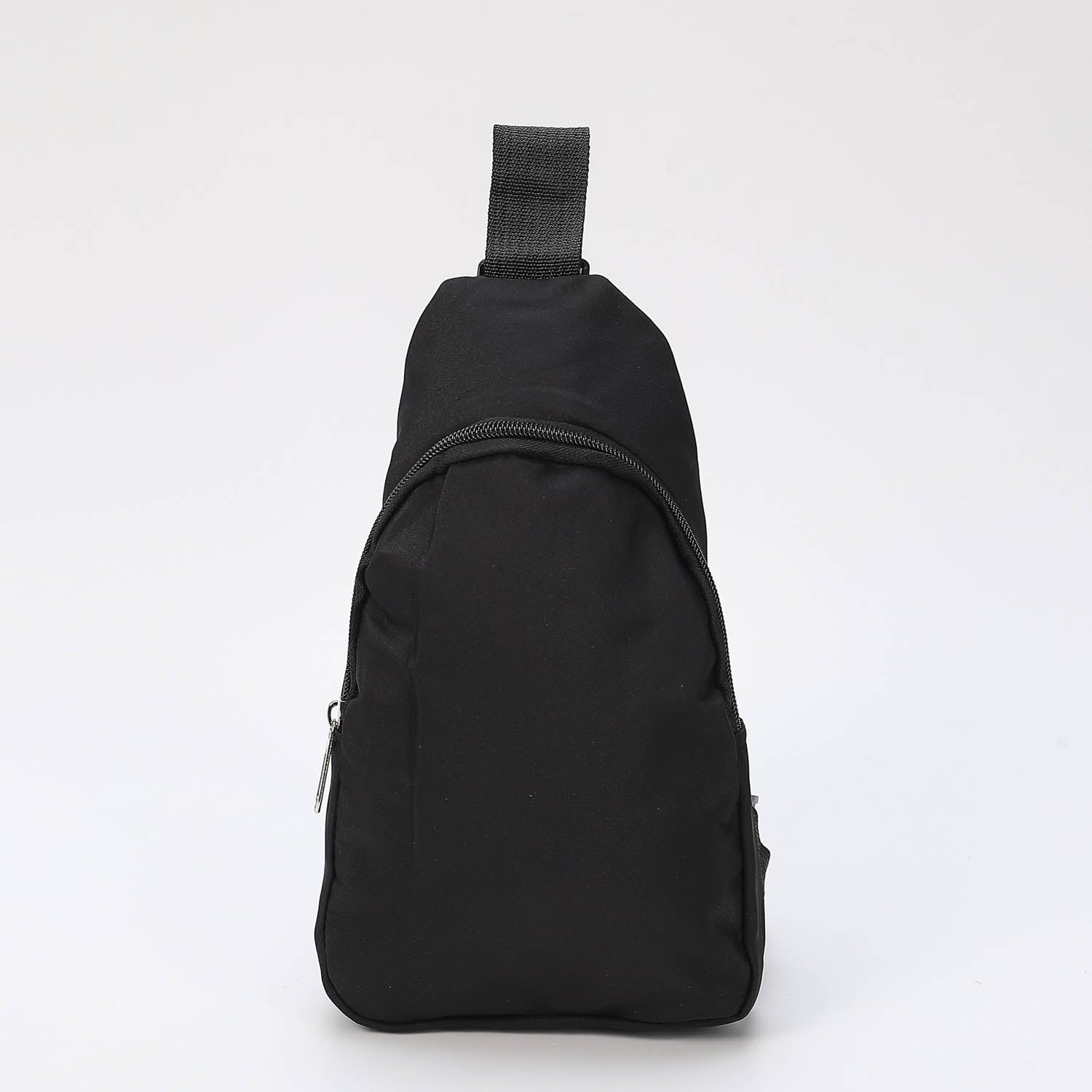 BACK PACK /GRANDE LONA SENCILLA CIERRE DIAGONAL NEGRA / RI¤ONERA