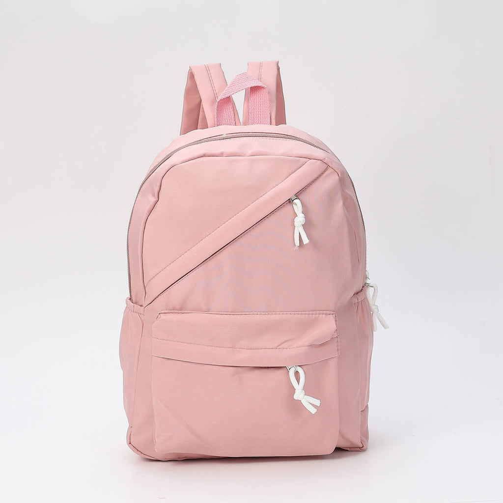 BACK PACK /GRANDE LONA SENCILLA CIERRE DIAGONAL NEGRA / RI¤ONERA