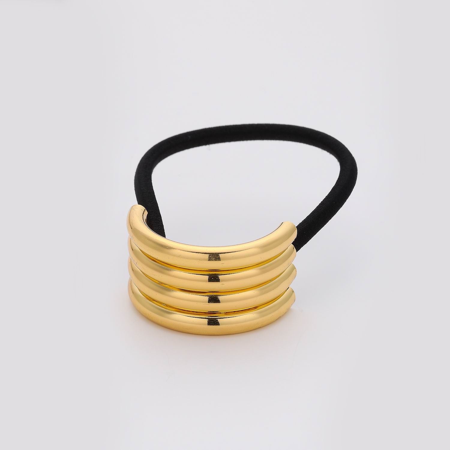 COLETERO RIGIDO  / 4 AROS DORADOS / ANCHO / DORADO