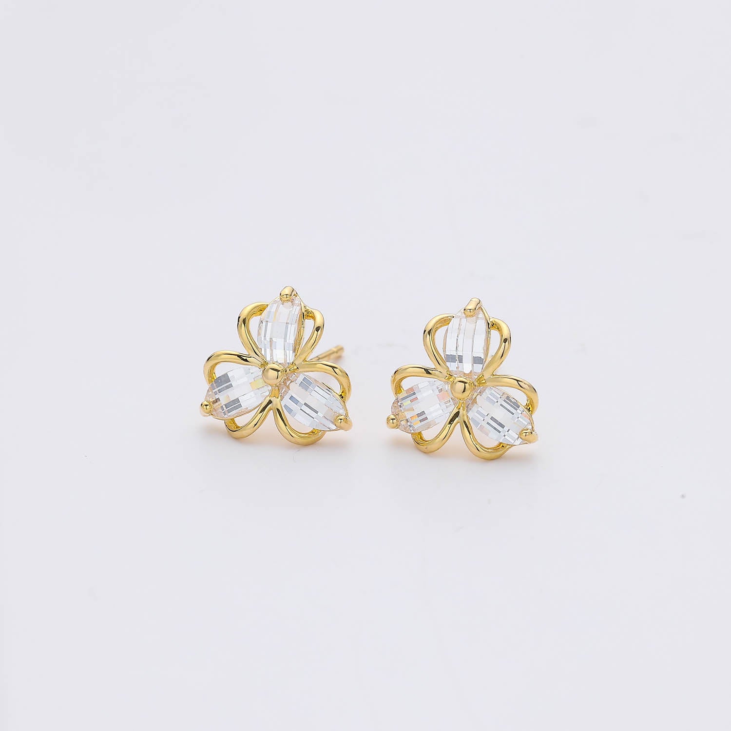 BROQUEL FLOR 3 PETALOS BAGGETTES PERFIL / DORADO