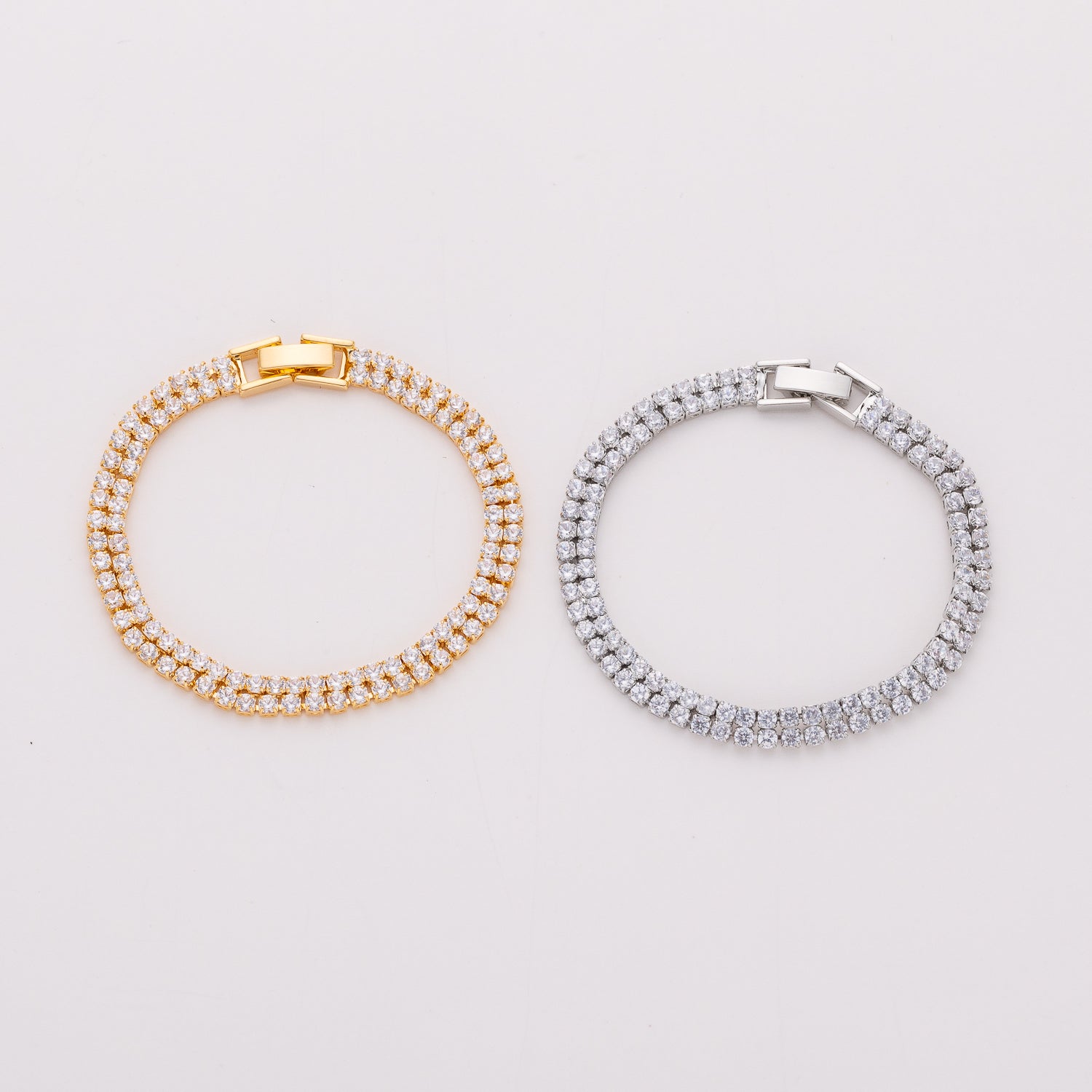 TENNIS BRACELET/ 2 LINEAS CRISTAL MED