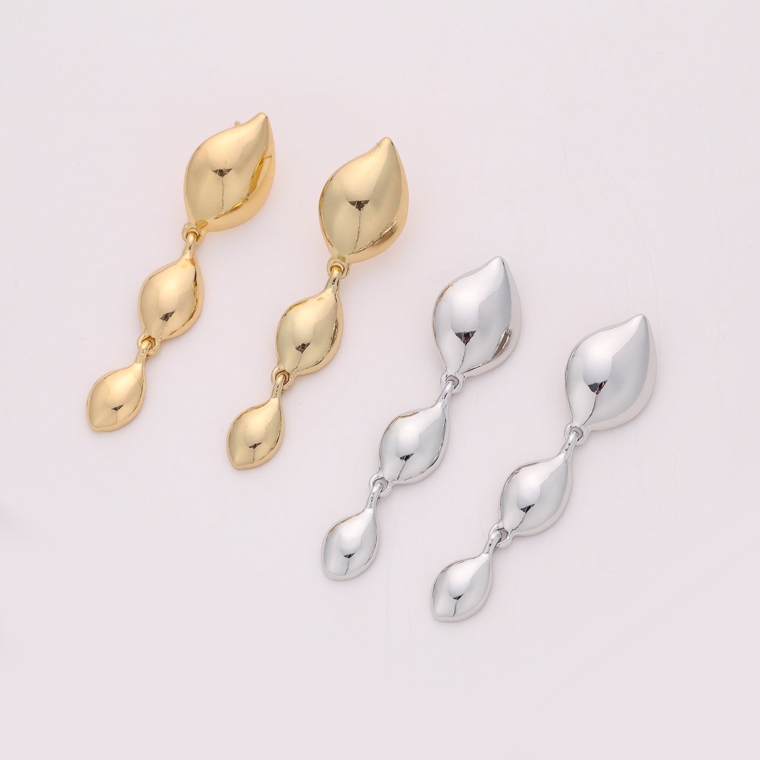 largos / 3 gotas de grande a chica / dorado