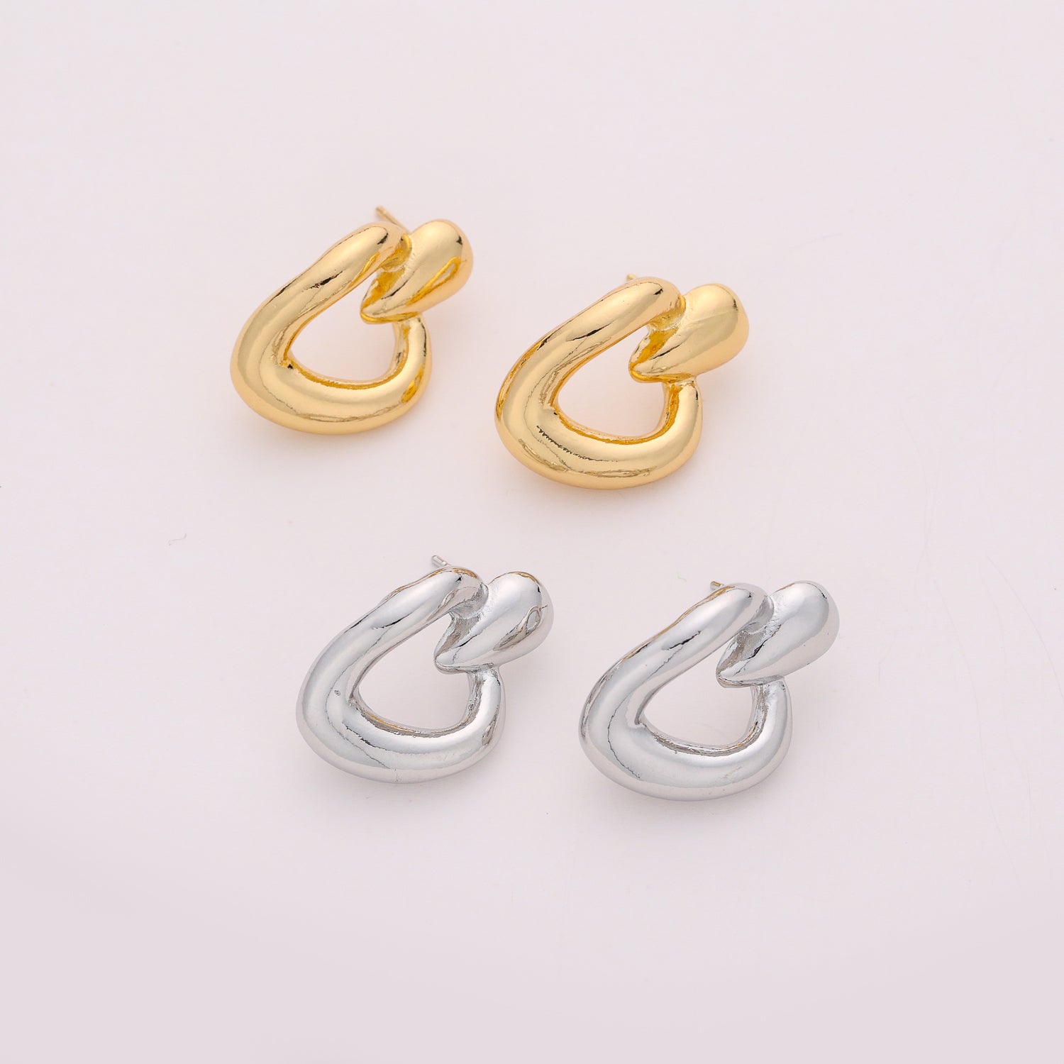 cuelga ovalo amorfo grueso mediano / dorado