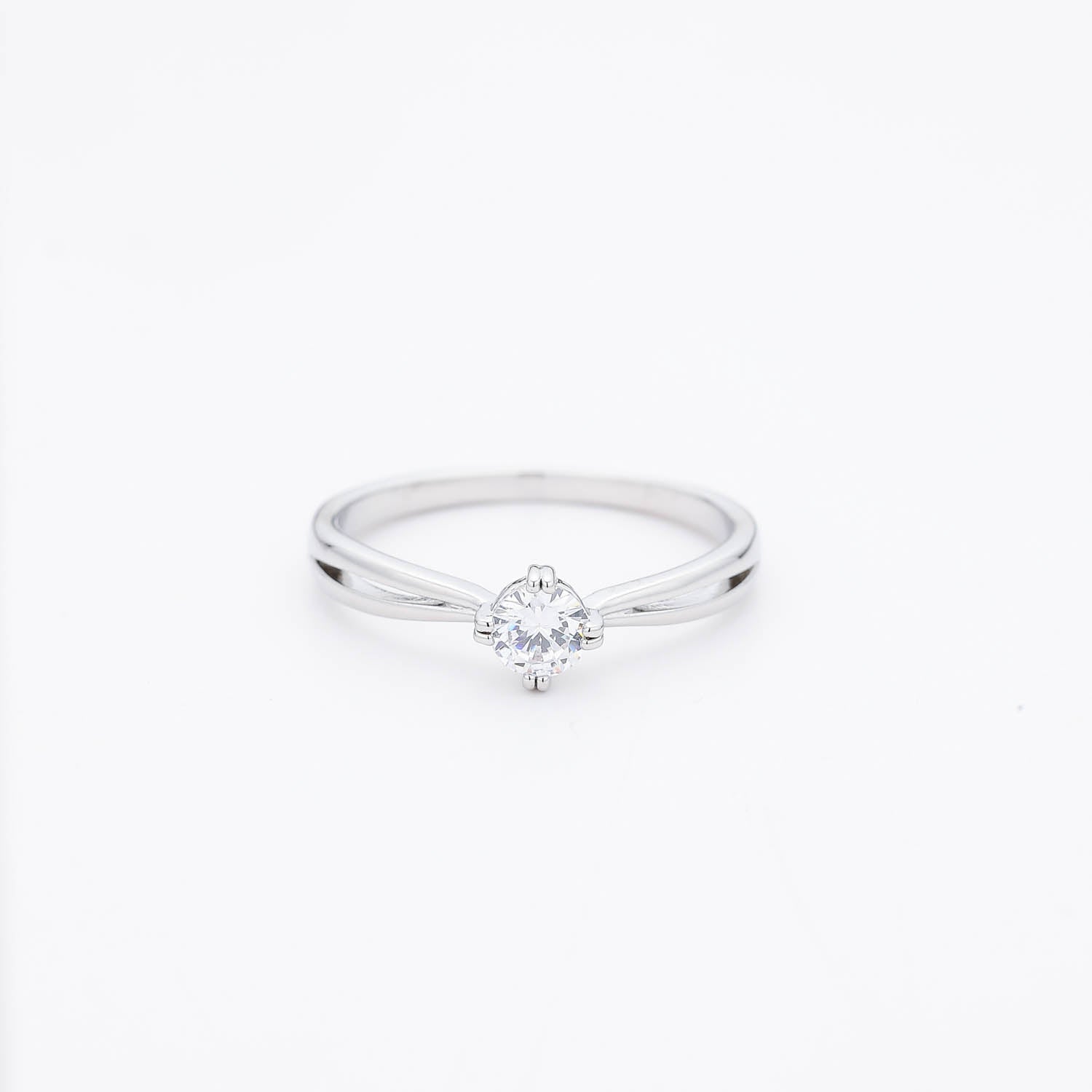 SOLITARIO CRISTAL MINI PLATA