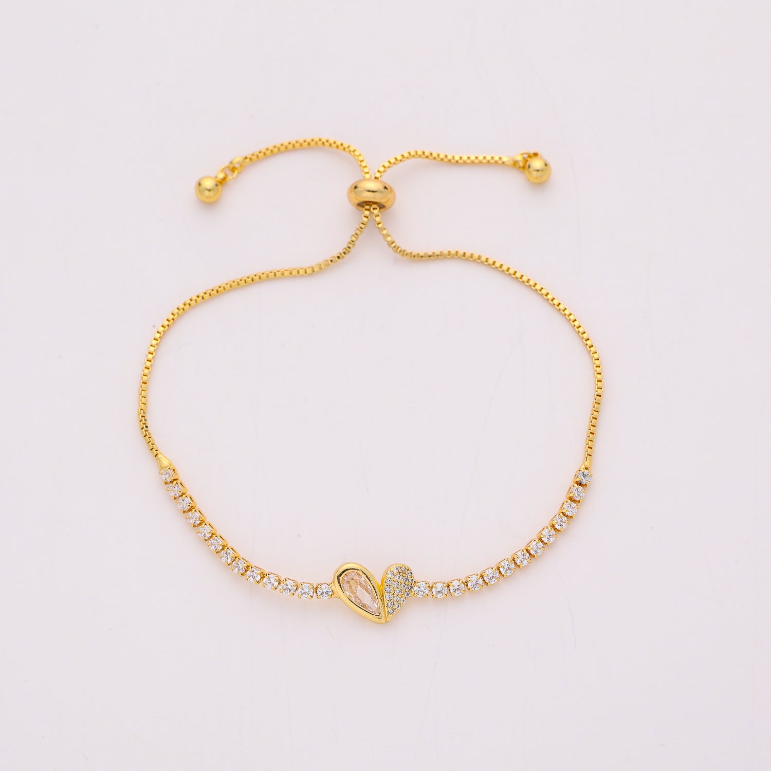 CAD BOX / LINEA CRISTAL / CORAZON CRISTAL / DORADO