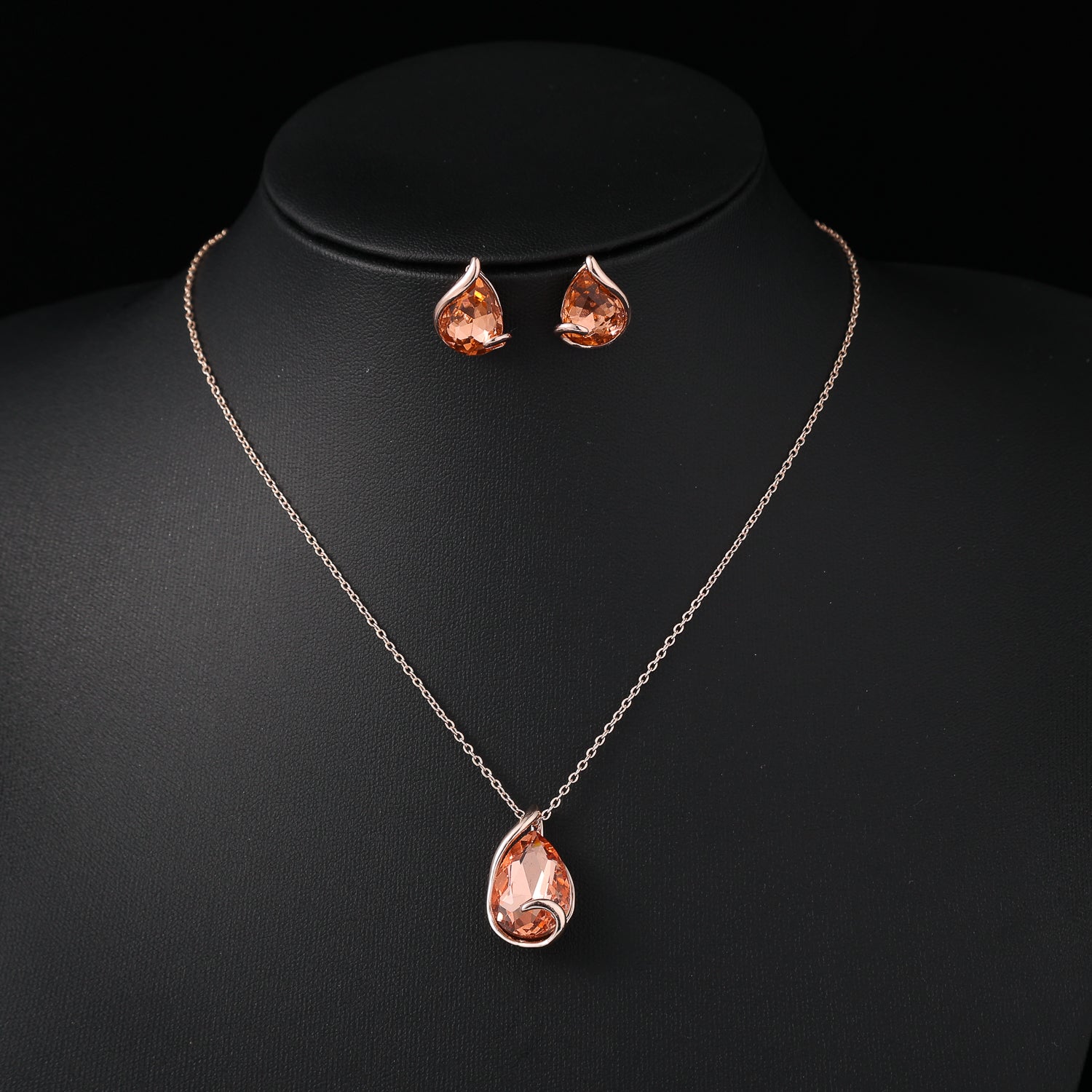 coll y are /cad del / dije gota rosa xg / aretes gota