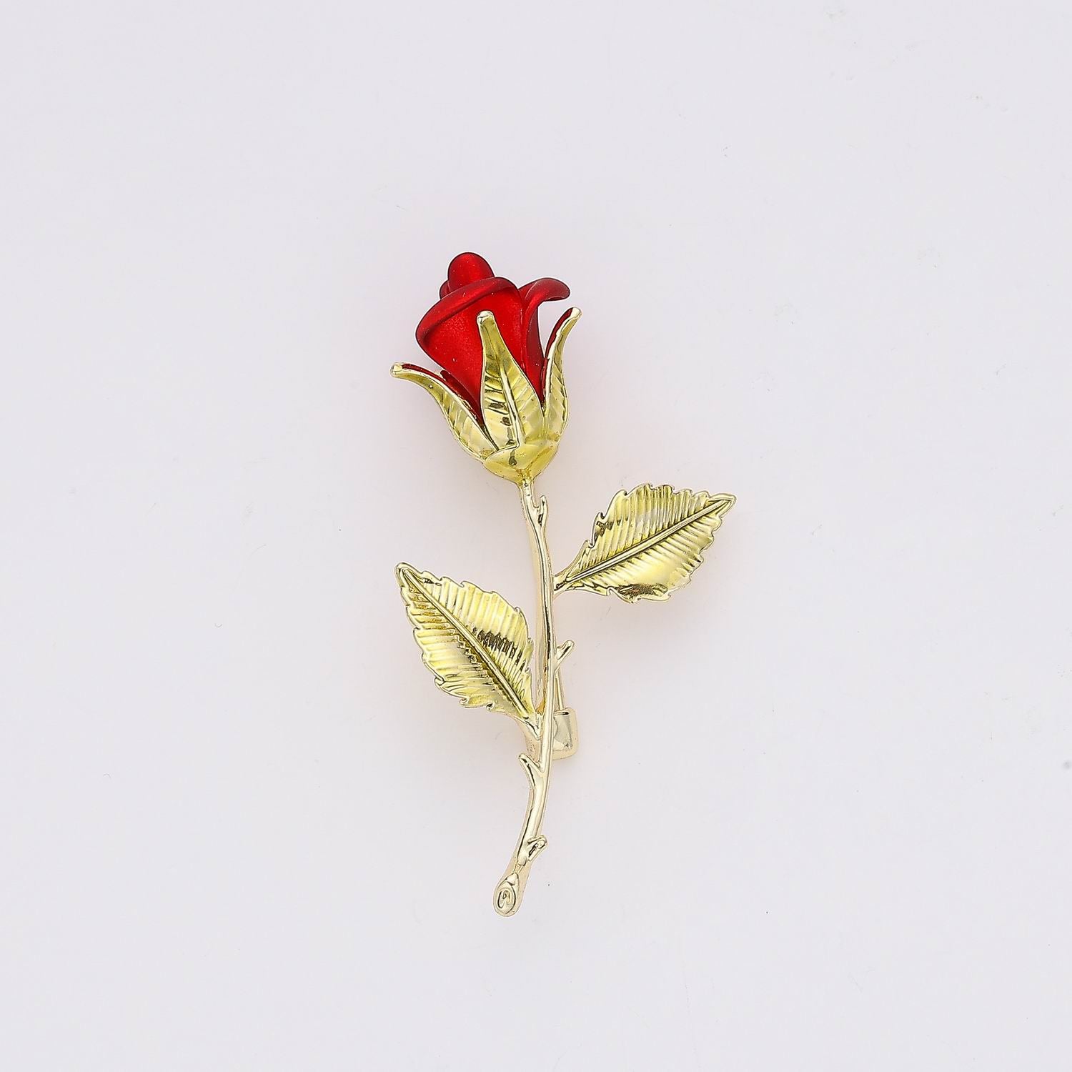 PRENDEDOR / ROSAL ESMALTE / DORADO