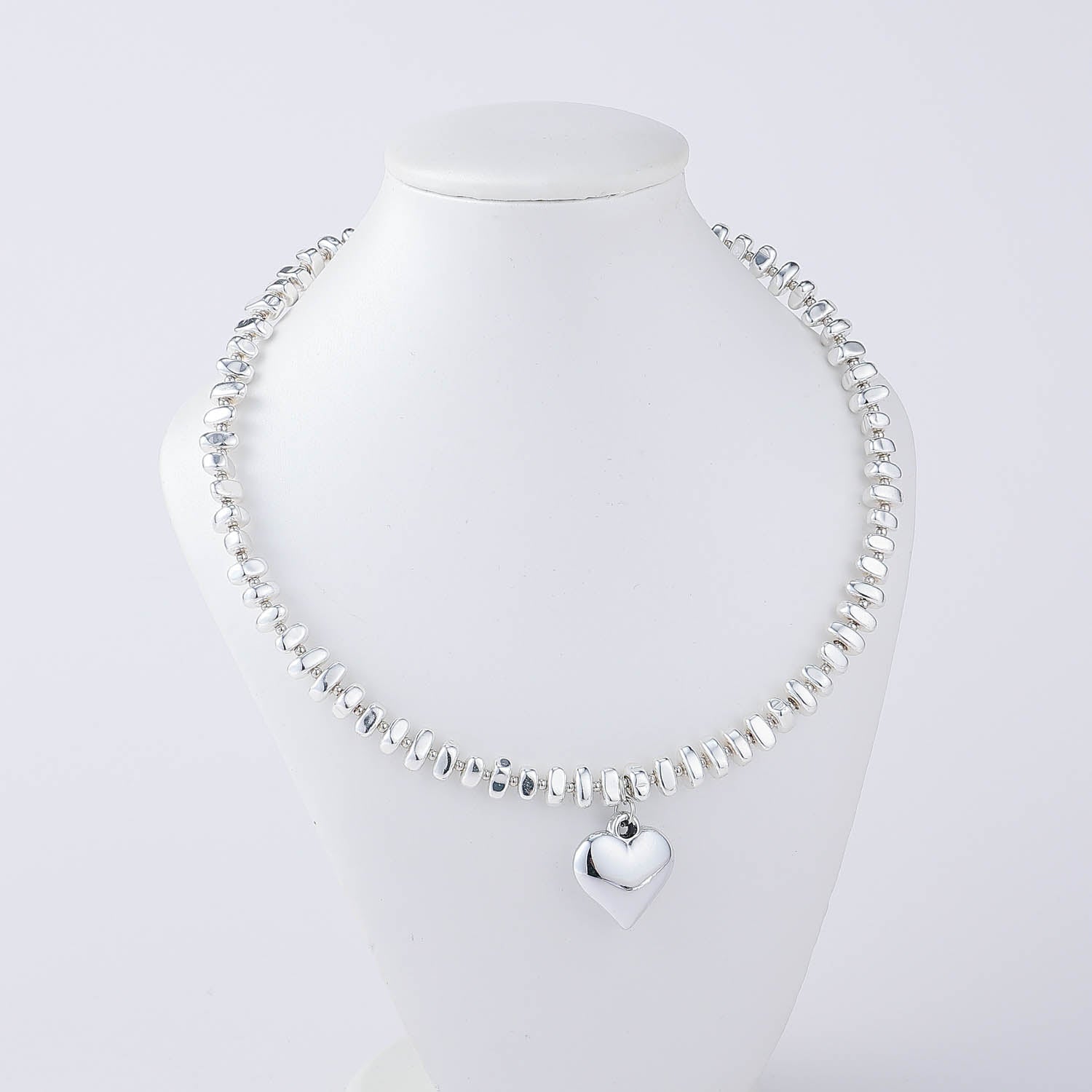 CHOQUEROVALITOS PLATA CUELGA DIJE CORAZON GORDO /PLATA