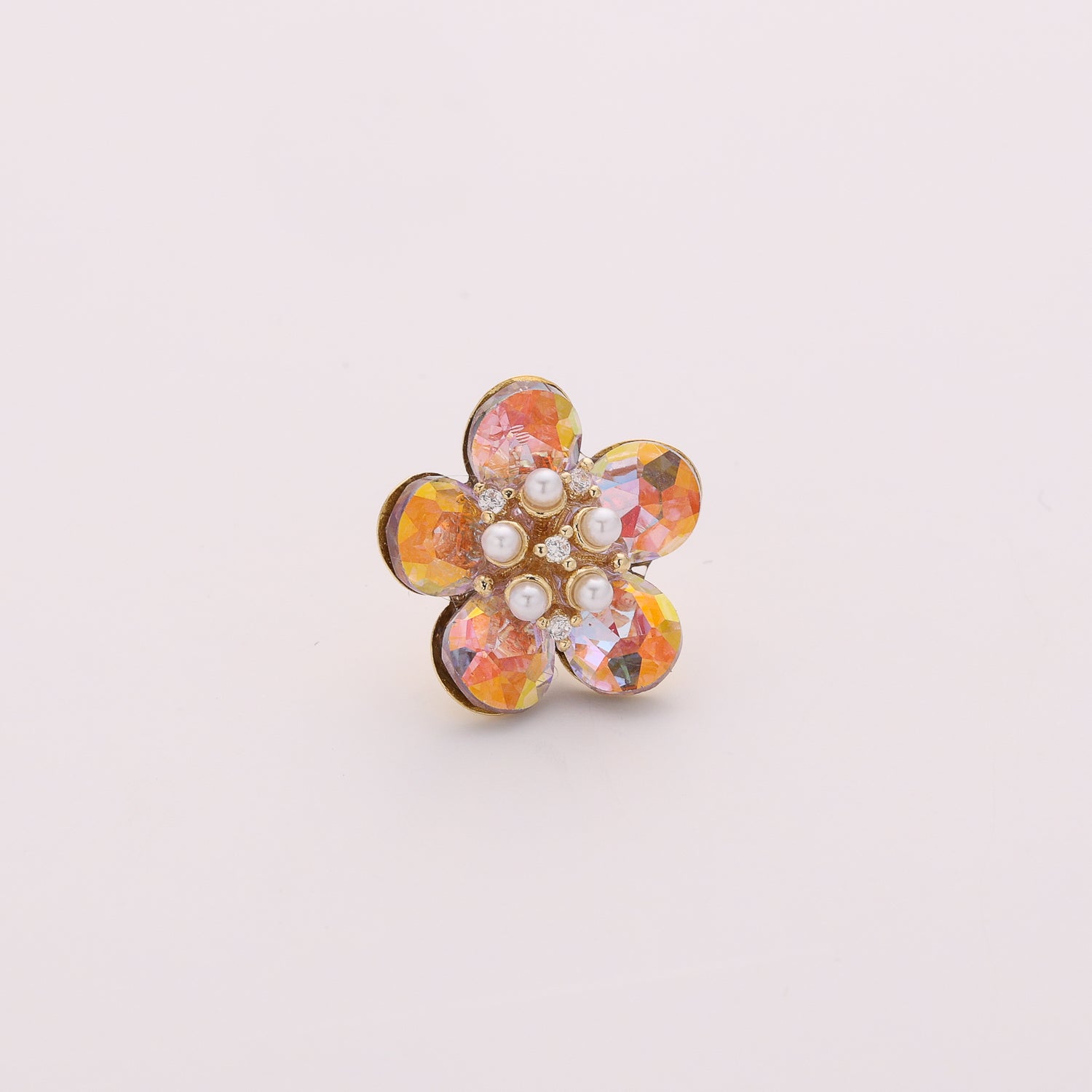 PRENDEDOR CHICO PIN FLOR Y PERLA