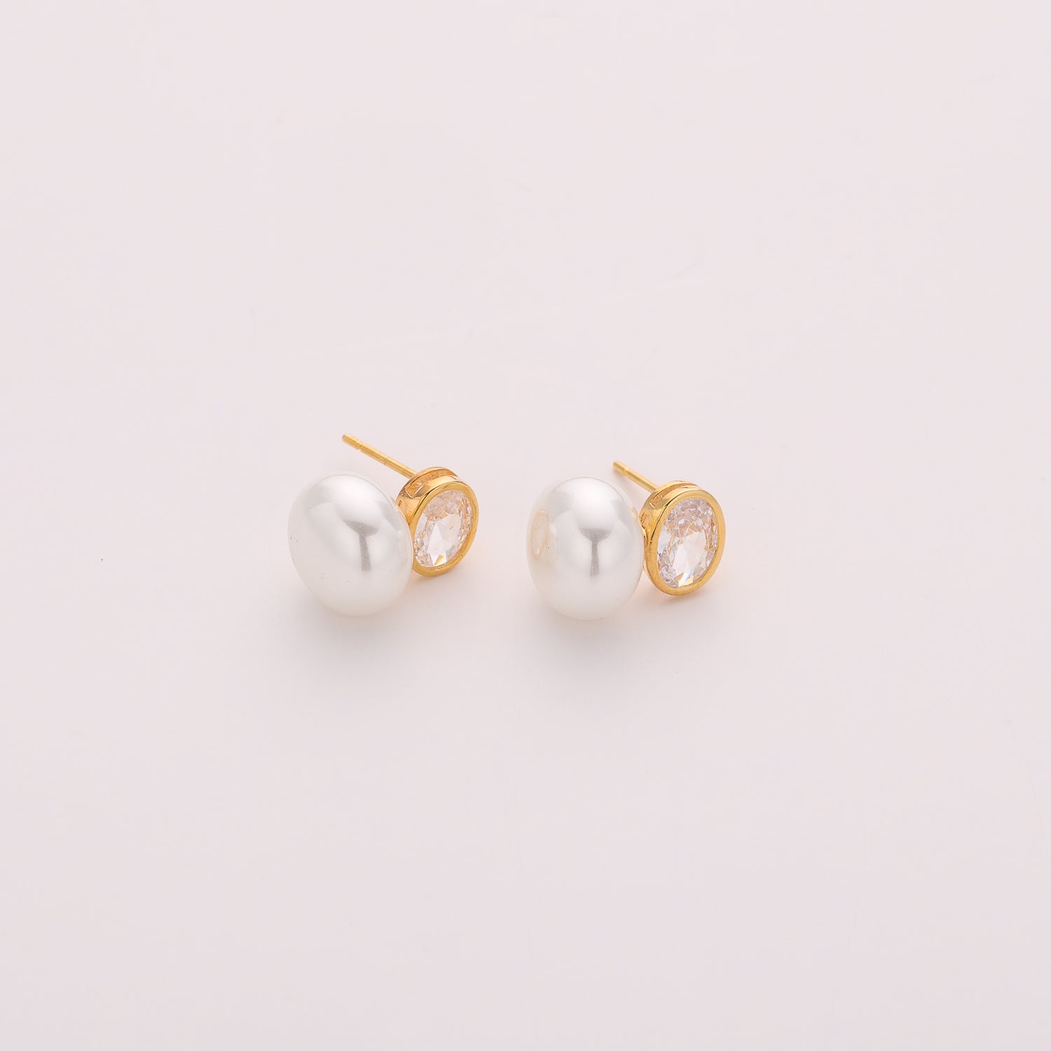 broquel /ovalo cristal / perla / dorado