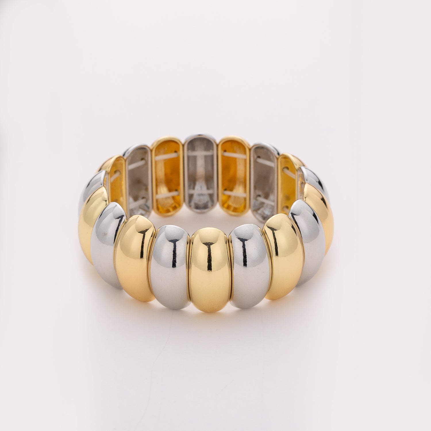 ELASTICO / MEDIOCIRCULOS GORDOS GRANDES METALICOS / DORADOS Y PLATA