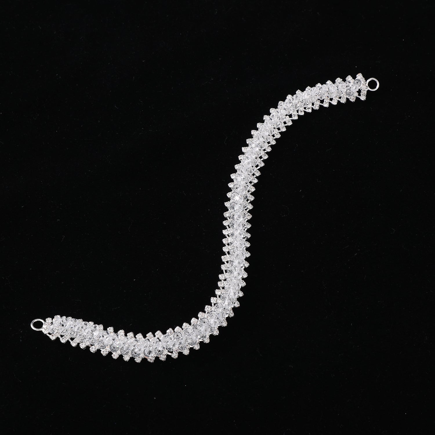 tiara /linea ancha cristal / grande y perfil mini /pasadores / plata