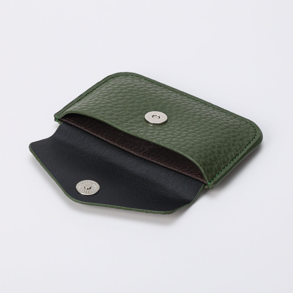 tarjetero con monedero / flap / broche / negro