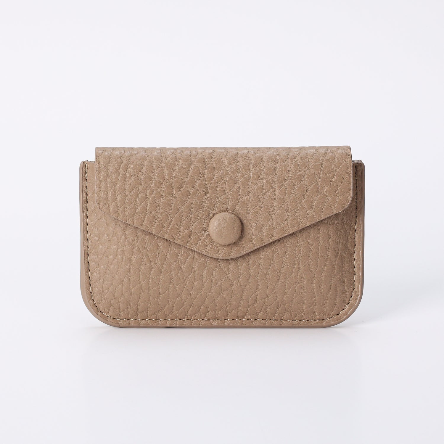 tarjetero con monedero / flap / broche / negro