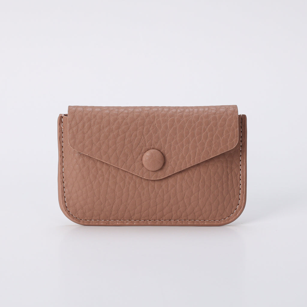 tarjetero con monedero / flap / broche / negro