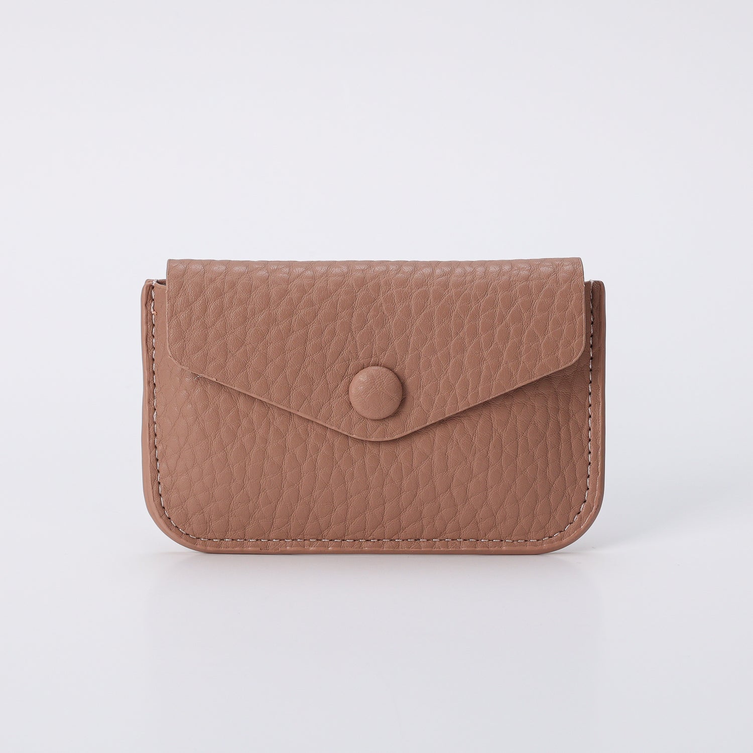 tarjetero con monedero / flap / broche / negro