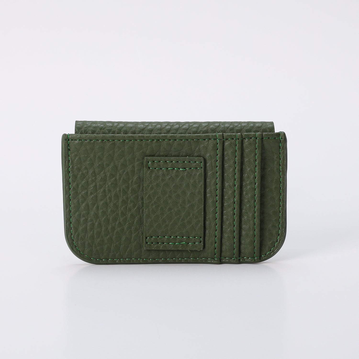 tarjetero con monedero / flap / broche / negro