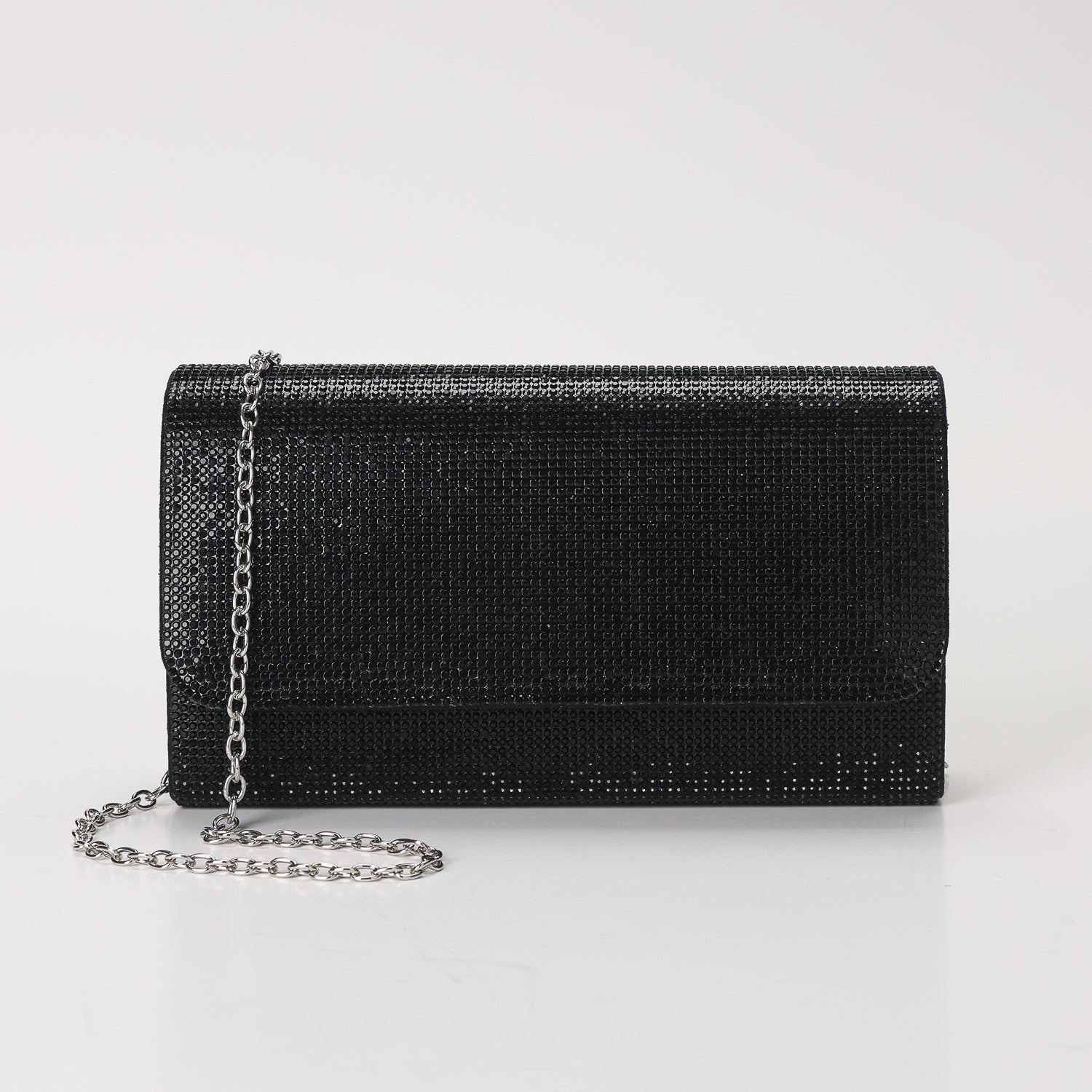 noche / rectangular / flap cristal chico / plata
