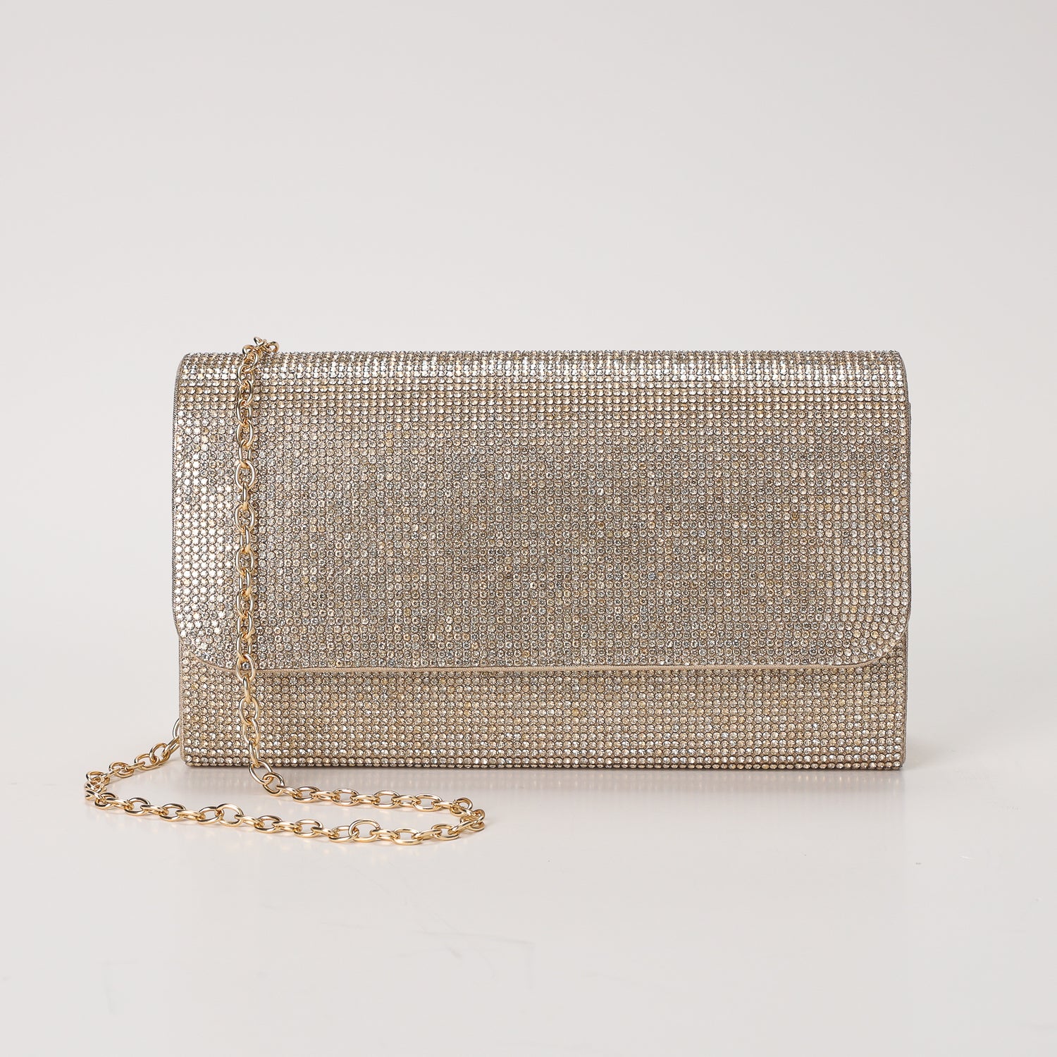 noche / rectangular / flap cristal chico / plata