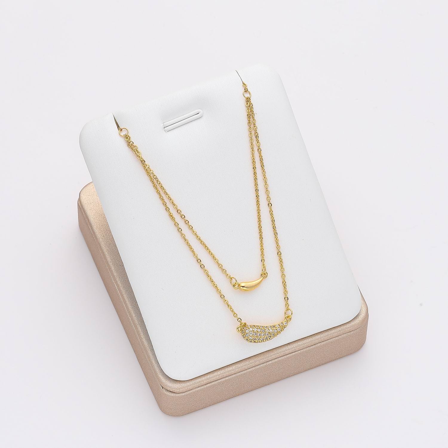 18" 2 CAD DEL DIJE GOTA ALARGADA CRISTAL