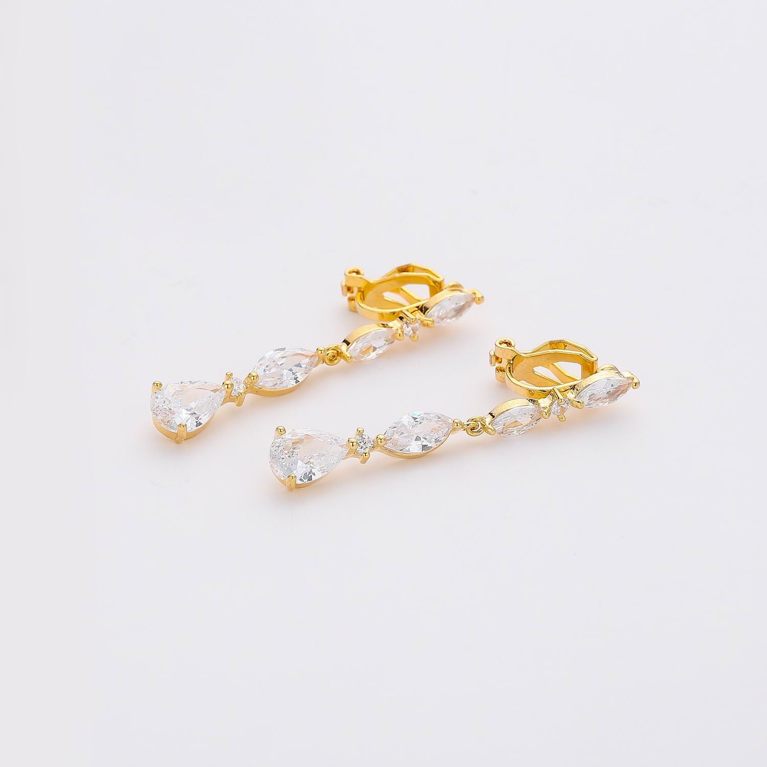 CLIP /LARGOS / 3 MARQUISES / CUELGA GOTA CRISTAL MEDIANA