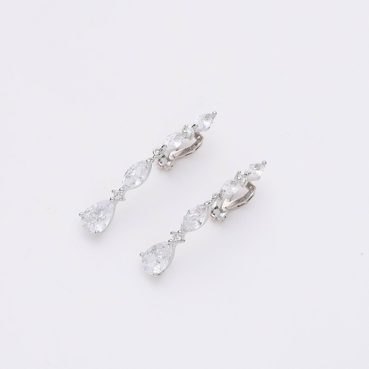 CLIP /LARGOS / 3 MARQUISES / CUELGA GOTA CRISTAL MEDIANA