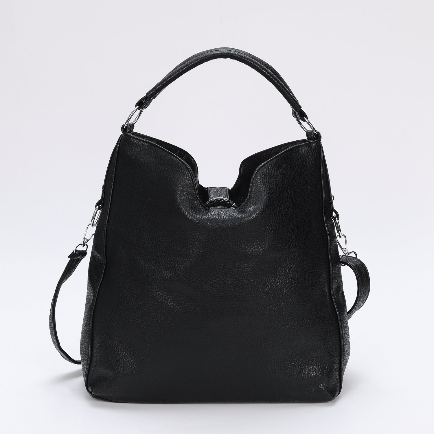HOBO BAG MEDIANA /HRBILLA XG CUELGA EN G Y CIRCULO /ASA TRENZADA / NEGRO
